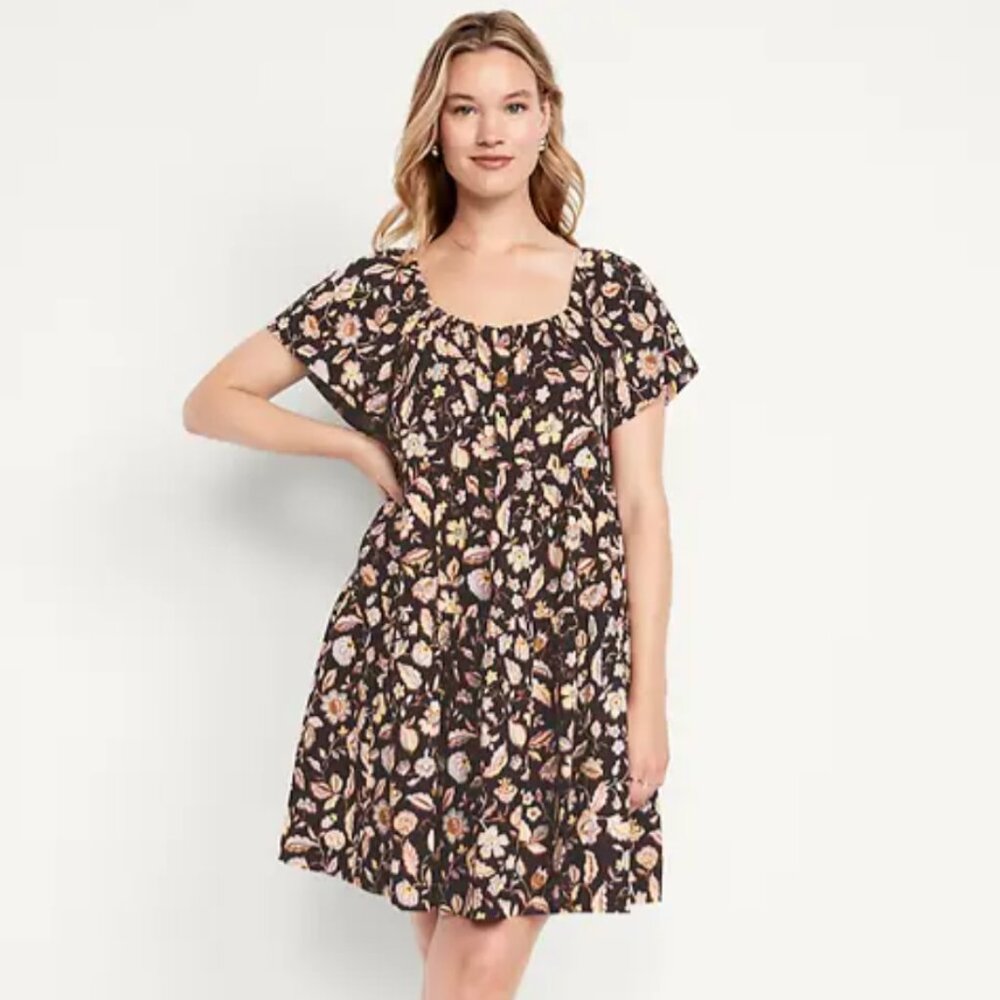 Mini Floral Swing Dress